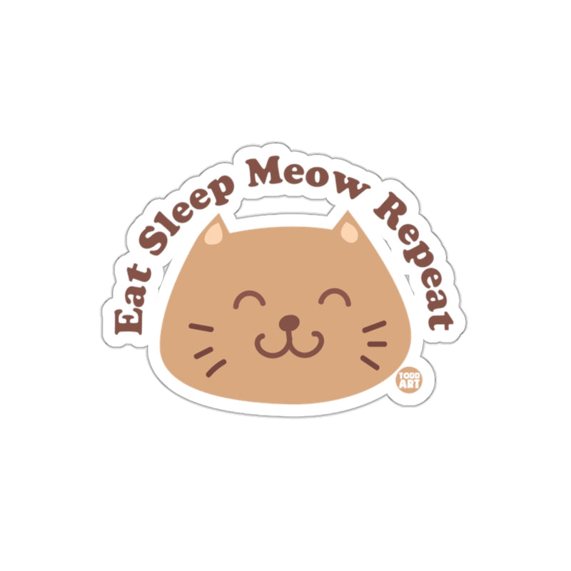 Load image into Gallery viewer, Eat Sleep Meow Repeat Cat Sticker Cute Decal
