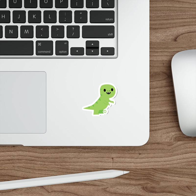 Load image into Gallery viewer, Cute Green Dinosaur Sticker for Laptops and Devices
