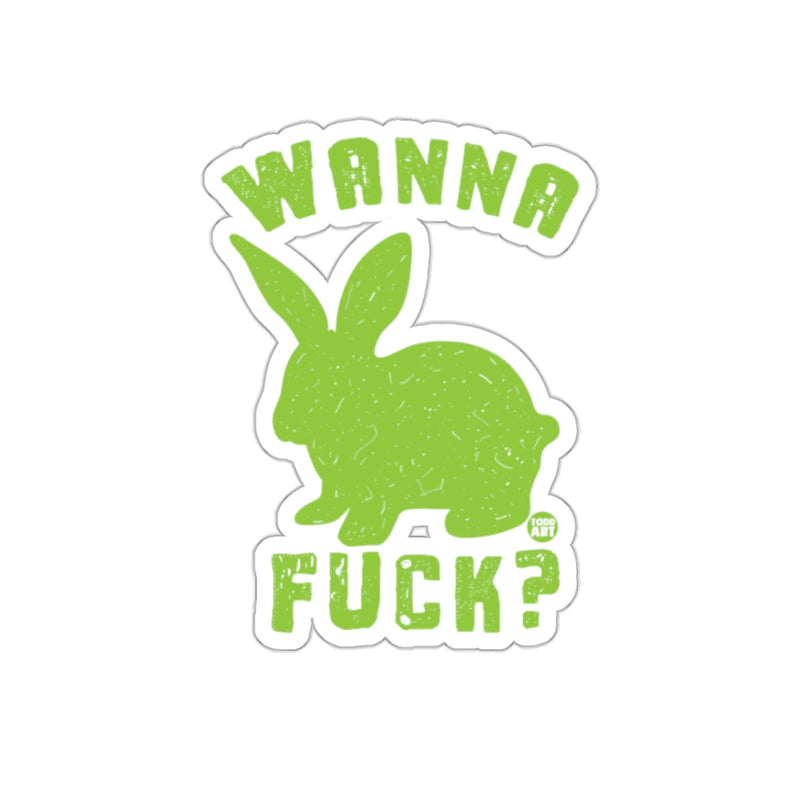 Load image into Gallery viewer, Wanna Fuck Green Rabbit Graphic Sticker
