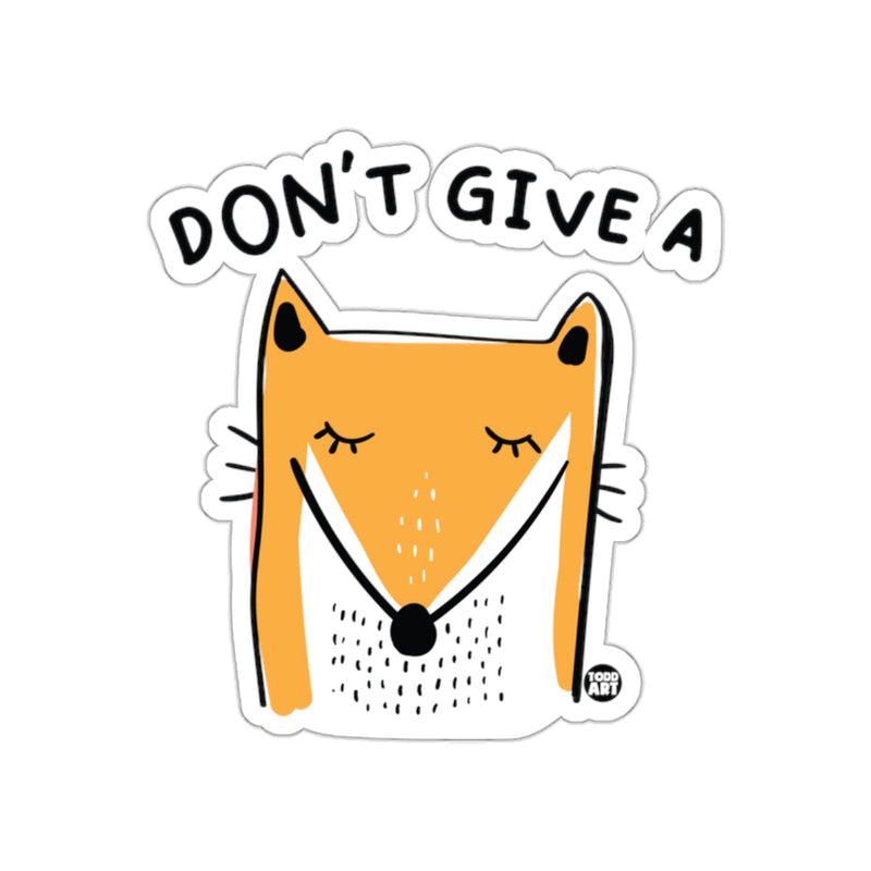 Load image into Gallery viewer, Don't Give A Fox Sticker with Cute Cartoon Design

