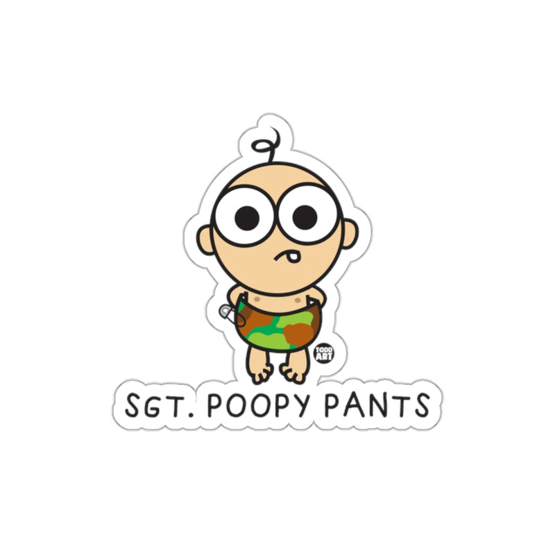 Load image into Gallery viewer, Sgt. Poopy Pants Sticker Adorable Cartoon Design
