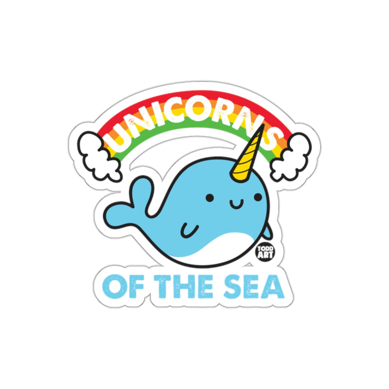 Load image into Gallery viewer, Cute Narwhal Unicorns of the Sea Sticker for Kids
