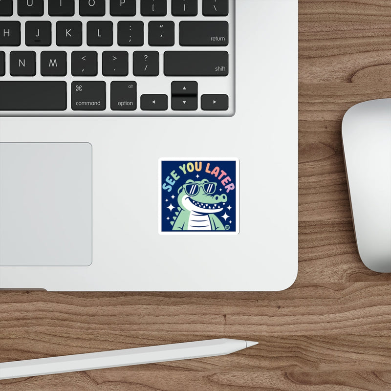 Load image into Gallery viewer, Happy Alligator See You Later Cool Sticker 
