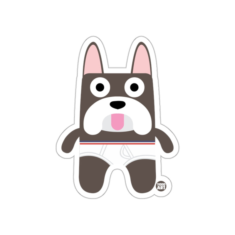 Load image into Gallery viewer, Cute Brown French Bulldog Cartoon Sticker Product
