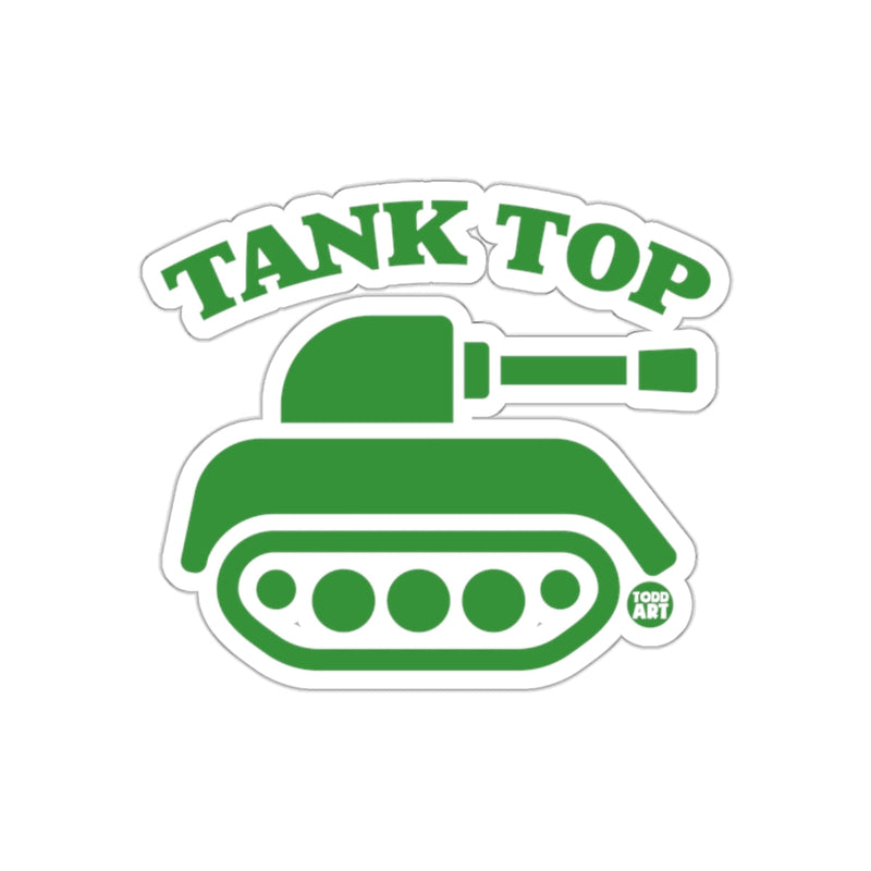 Load image into Gallery viewer, Tank Top Sticker with Green Tank Design
