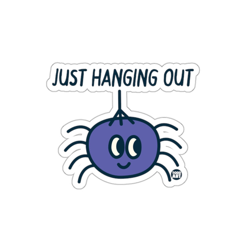 Load image into Gallery viewer, Just Hanging Out Blue Spider Sticker

