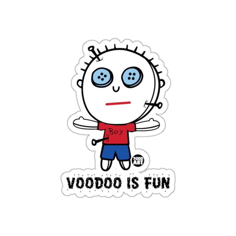 Load image into Gallery viewer, Voodoo Is Fun Boy Sticker with Pins Todd Art Design
