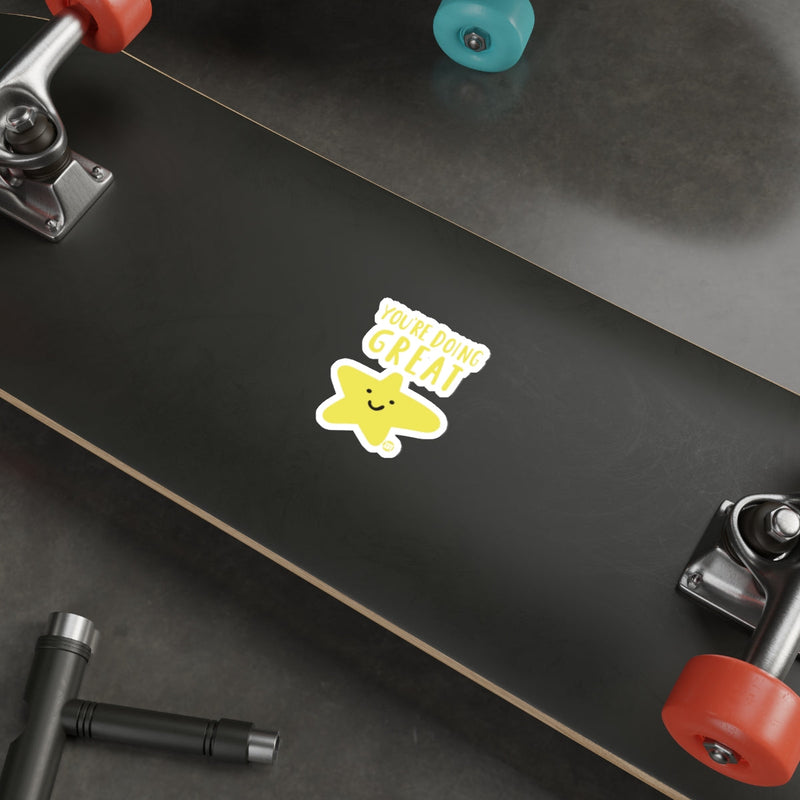 Load image into Gallery viewer, You're Doing Great Star Sticker for Your Skateboard
