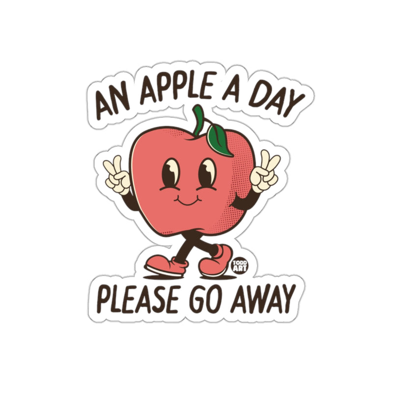 Load image into Gallery viewer, An Apple a Day Please Go Away Sticker
