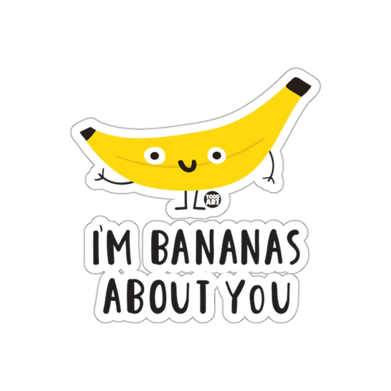 Load image into Gallery viewer, I'm Bananas About You Cute Cartoon Sticker
