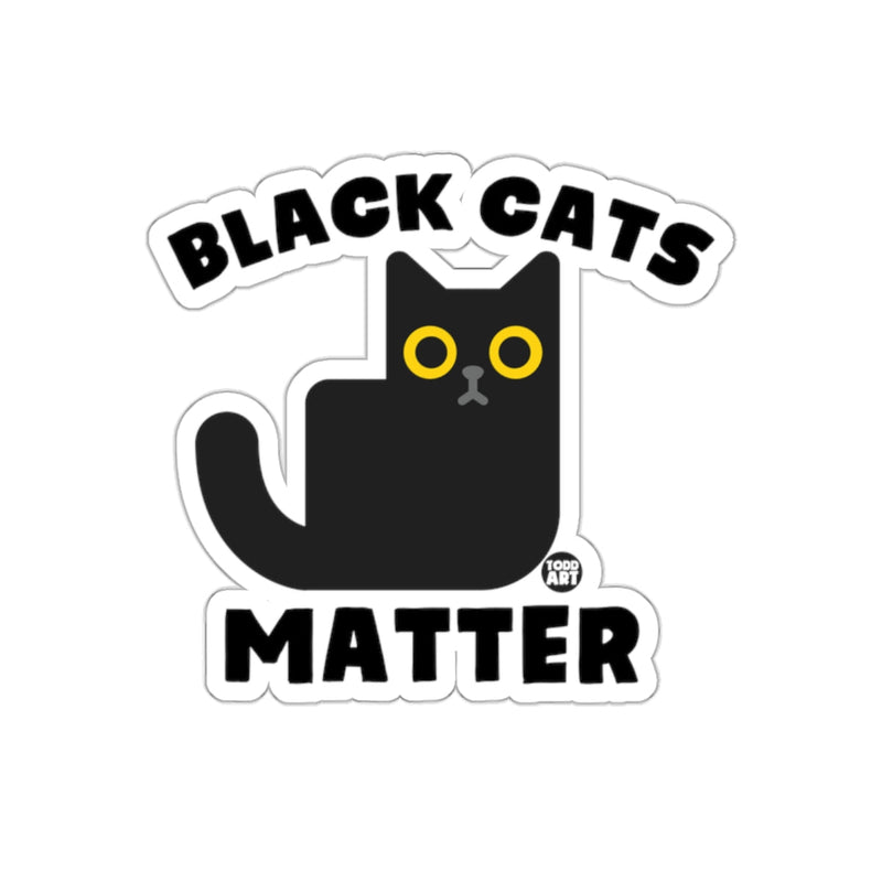 Load image into Gallery viewer, Black Cats Matter Design with Cute Black Cat Sticker
