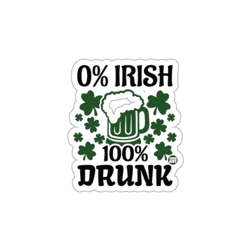 Load image into Gallery viewer, 0% Irish 100% Drunk Beer Mug with Shamrocks Sticker
