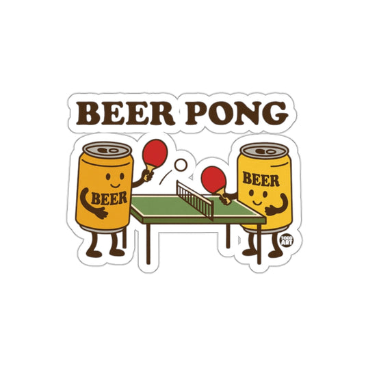 Fun Beer Pong Design Sticker for Party Lovers
