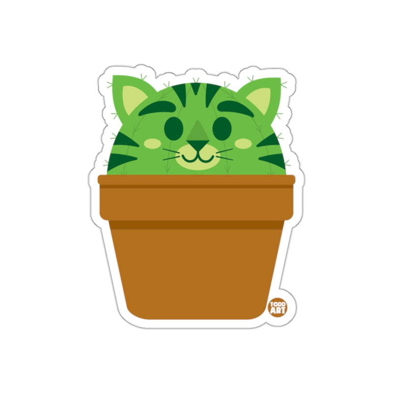 Load image into Gallery viewer, Cute Cactus Cat in a Pot Sticker Gardening Decor
