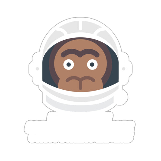 Monkey Astronaut Space Helmet Character Sticker