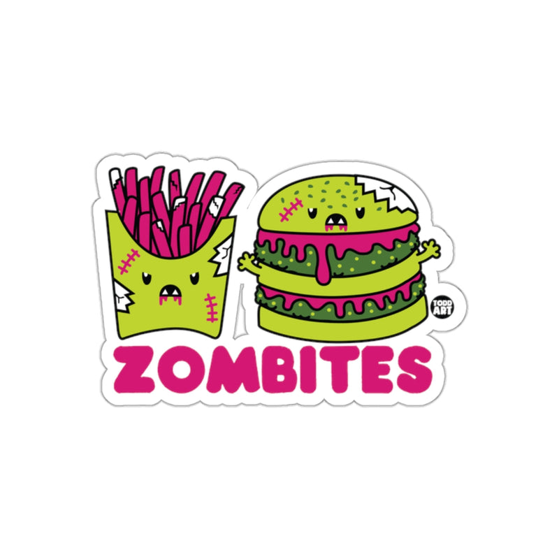 Load image into Gallery viewer, Cute Zombites Burger and Fries Graphic Design Sticker
