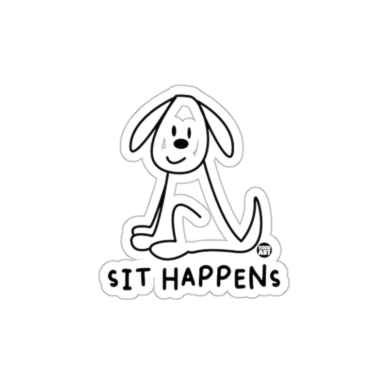 Load image into Gallery viewer, Sit Happens Cute Dog Cartoon Sticker product
