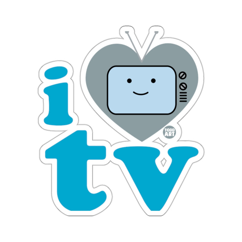 Load image into Gallery viewer, I Love TV Cartoon Style Fun Decorative Sticker
