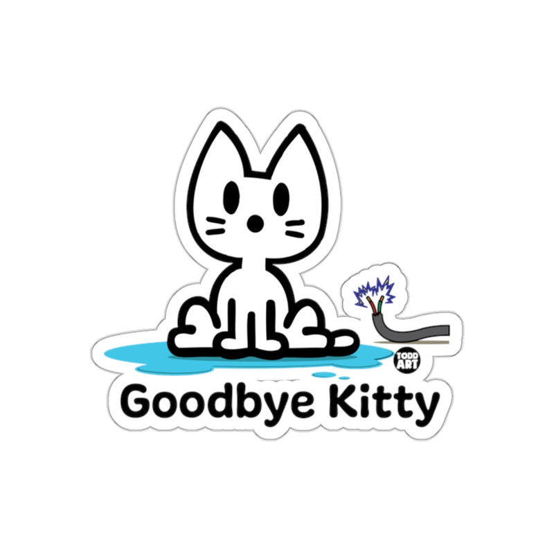 Load image into Gallery viewer, Funny Goodbye Kitty Sticker for Cat Lovers
