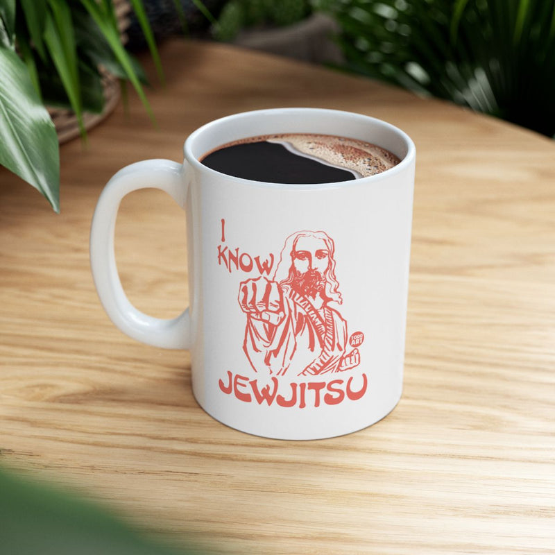 Load image into Gallery viewer, I Know Jewjitsu Hilarious Coffee Mug for Fun Mornings
