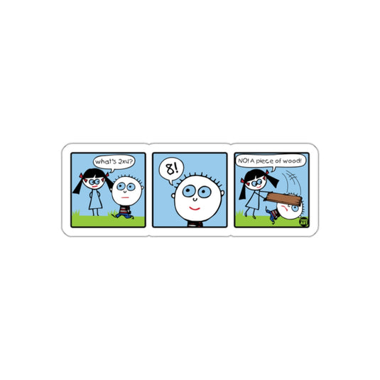 Funny Comic Strip Humorous Math Joke Sticker