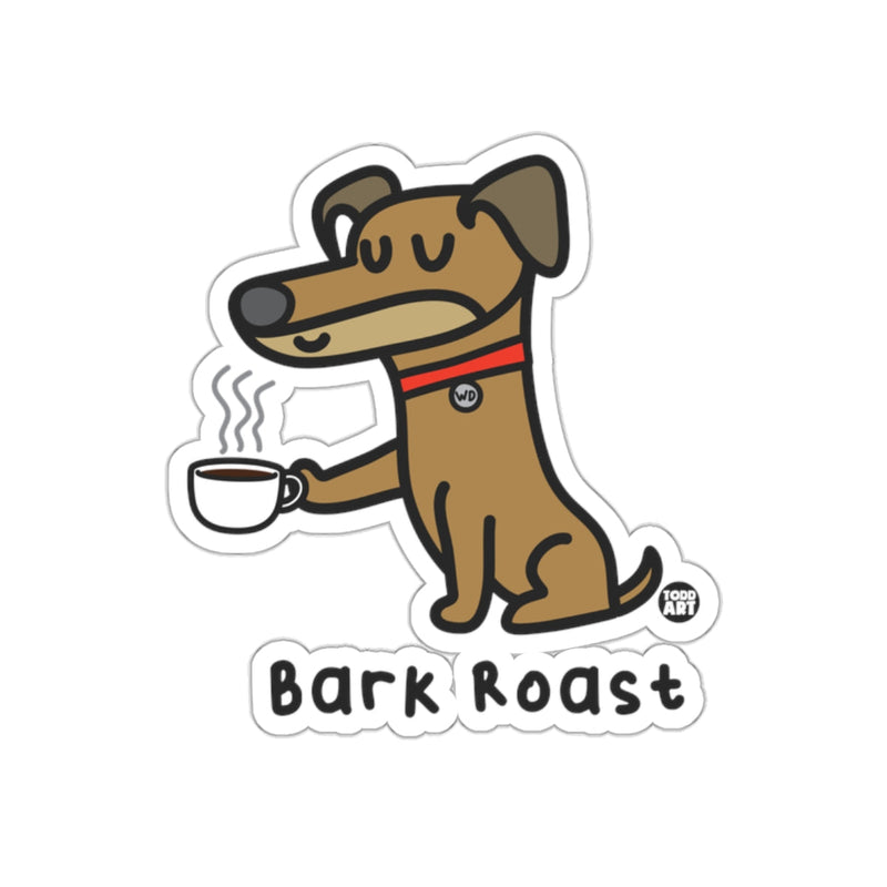 Load image into Gallery viewer, Bark Roast Cute Dog with Coffee Sticker
