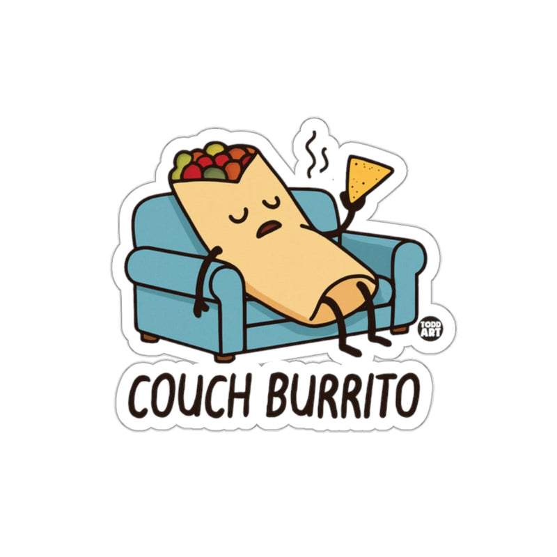 Load image into Gallery viewer, Couch Burrito Funny Sticker for Laptop or Water Bottle
