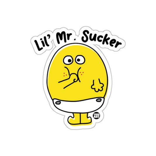 Lil' Mr. Sucker Cartoon Character Sticker Decal