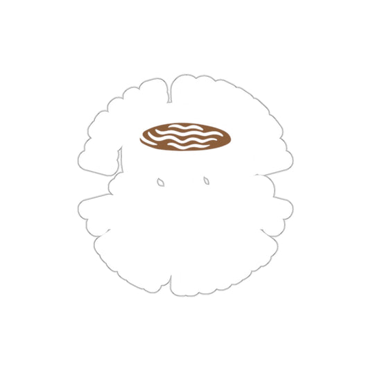 Unique Coffee Latte Design Sticker for Craft Projects