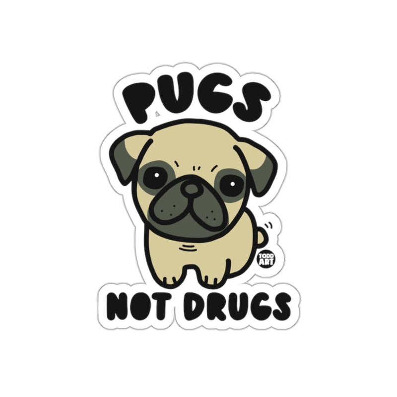 Load image into Gallery viewer, Pugs Not Drugs Cute Pug Illustration Sticker
