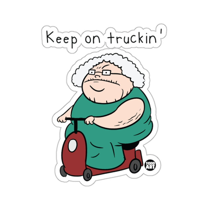 Load image into Gallery viewer, Keep on Truckin' Funny Cartoon Sticker

