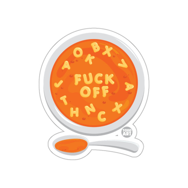 Load image into Gallery viewer, Fuck Off Spaghetti Alphabet Soup Sticker Product'
