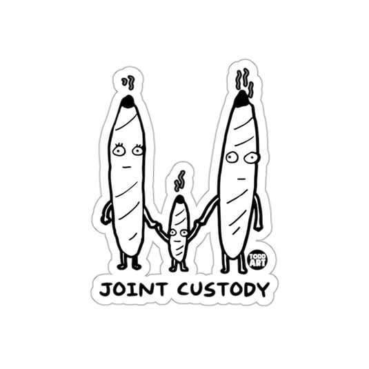 Joint Custody Cartoon Art Sticker Design