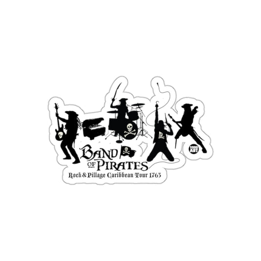 Band of Pirates Rock And Pillage Caribbean Tour 1763 Sticker