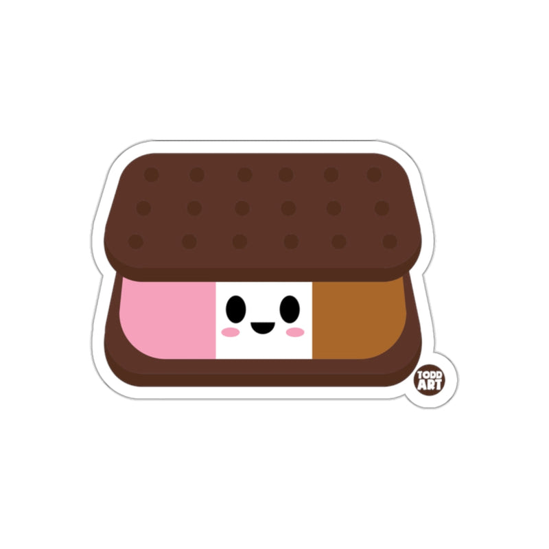 Load image into Gallery viewer, Adorable Happy Ice Cream Sandwich Sticker for Fun
