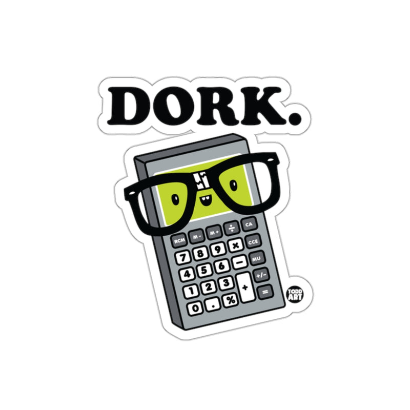 Load image into Gallery viewer, Dork Calculator Wearing Glasses Funny Math Geek sticker
