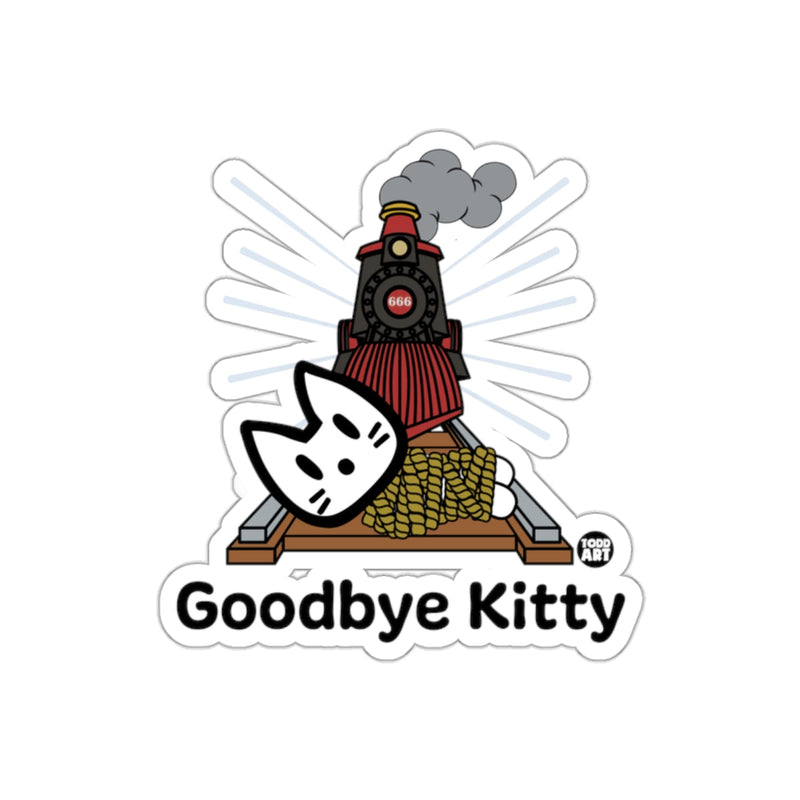 Load image into Gallery viewer, Goodbye Kitty Train Design Sticker for Collectibles
