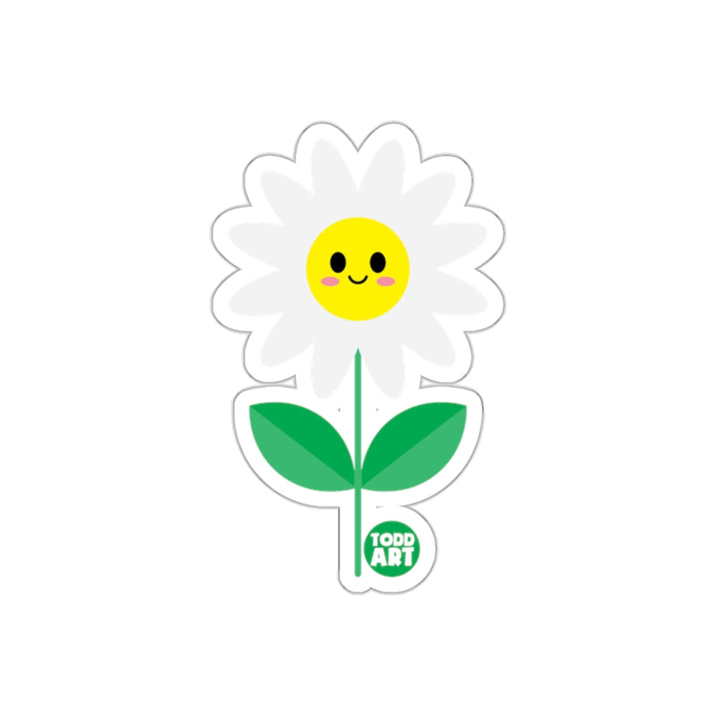 Load image into Gallery viewer, Happy Smiling Daisy Flower with Todd Art Sticker
