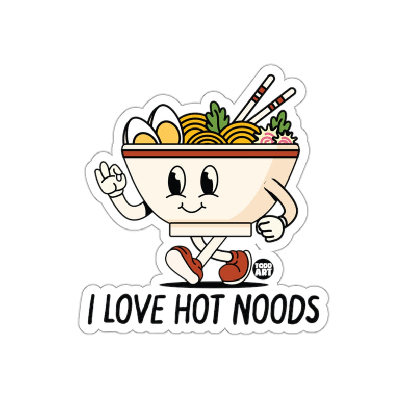 Load image into Gallery viewer, I Love Hot Noods Cute Ramen Bowl Graphic Sticker
