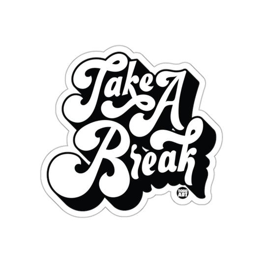 Take a Break Retro Style Sticker Gift Item