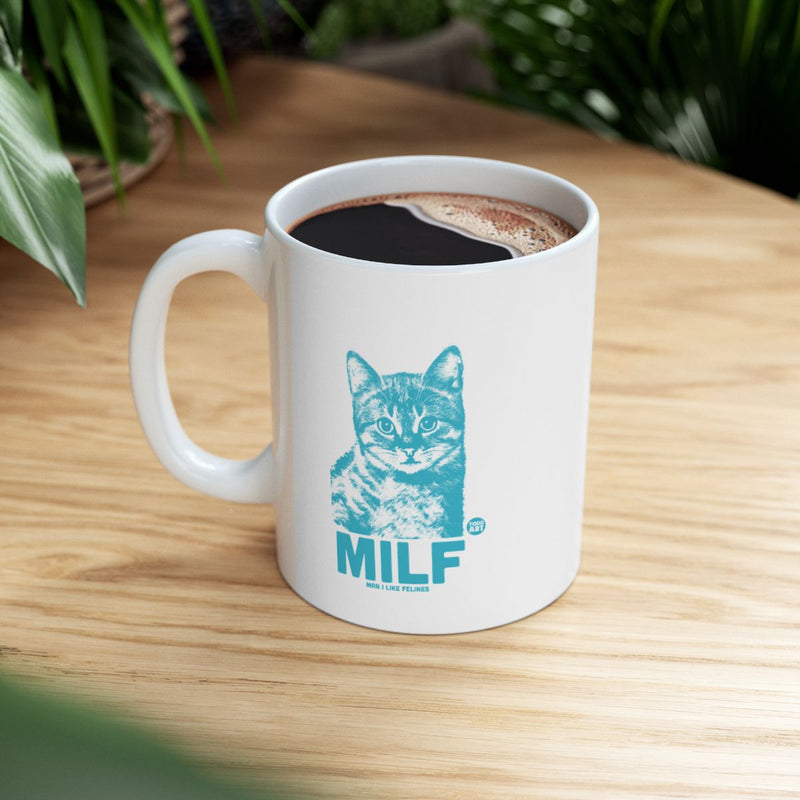 Load image into Gallery viewer, Humorous Cat Design MILF Coffee Mug Ideal for Cat Lovers

