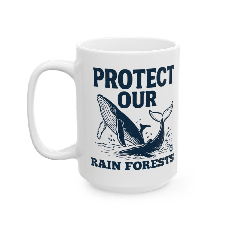 Load image into Gallery viewer, Protect Our Rain Forests Whale Design Mug
