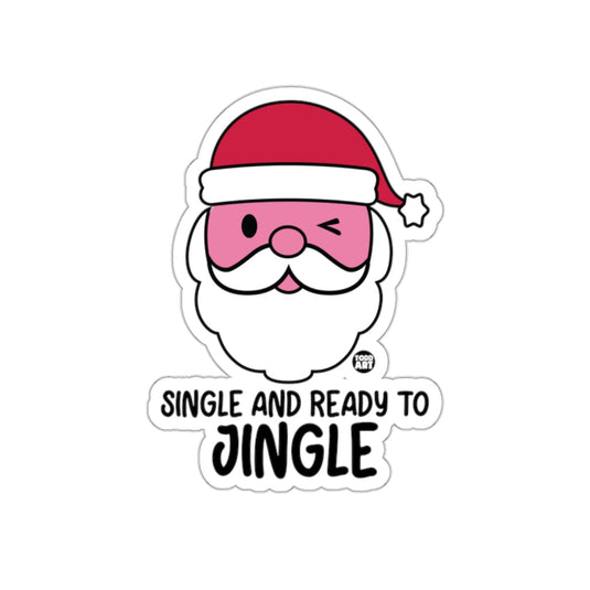 Single and Ready to Jingle Santa Sticker
