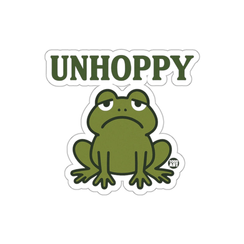 Load image into Gallery viewer, Funny Unhappy Frog Cartoon Graphic Sticker Design
