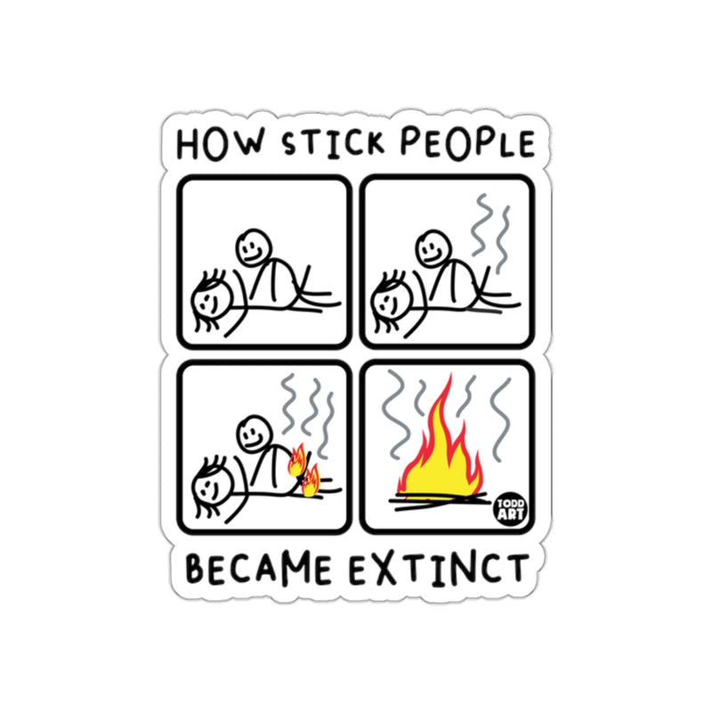 Load image into Gallery viewer, How Stick People Became Extinct Sticker
