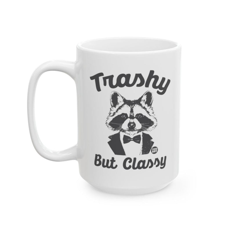 Load image into Gallery viewer, Trashy But Classy Raccoon White Mug Perfect for Gifts
