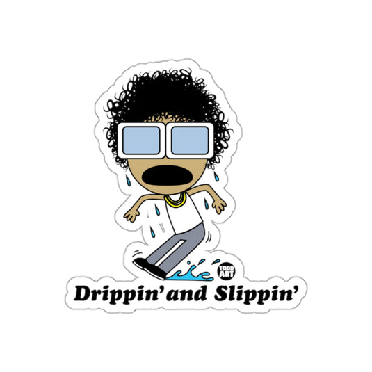 Drippin' and Slippin' Cartoon Character Sticker