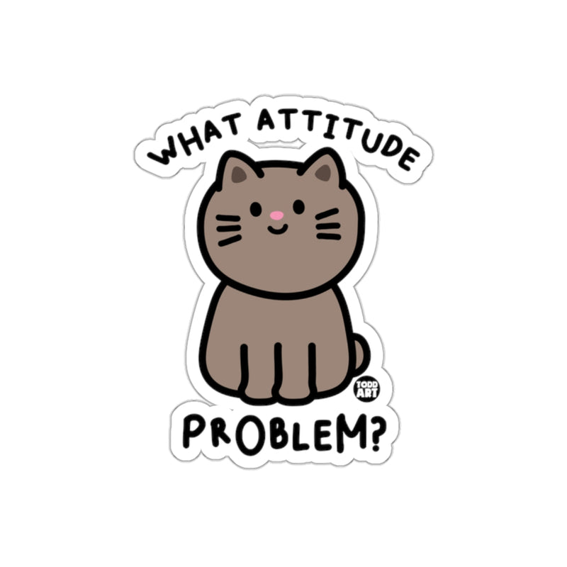Load image into Gallery viewer, What Attitude Problem Cute Cat Sticker Decor Accessory
