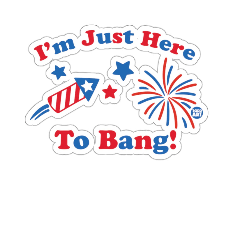 Load image into Gallery viewer, I'm Just Here To Bang Patriotic Sticker
