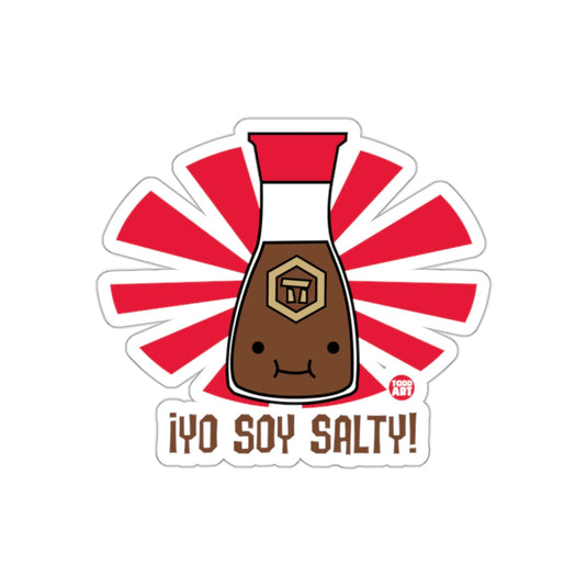 Cute Soy Sauce Bottle with Yo Soy Salty Text Sticker
